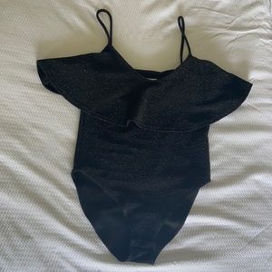 Glittery Black Zara Bodysuit